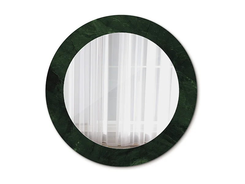 Ronde decoratieve spiegel - Groen Marmer - 60 cm