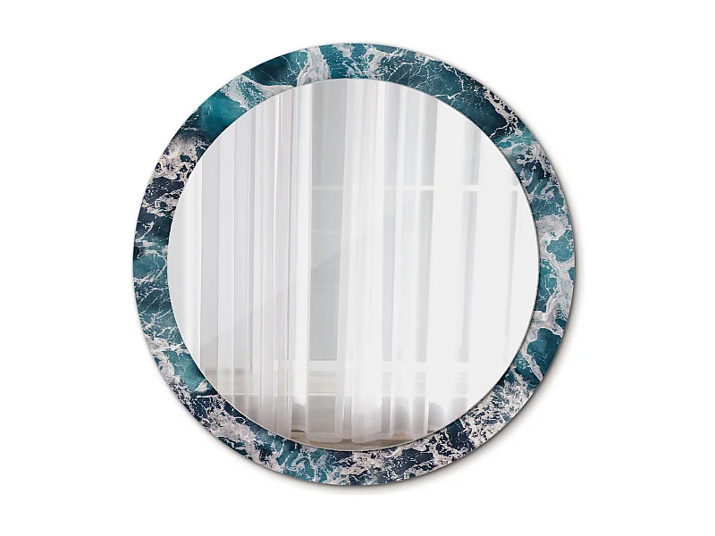 Dekorativer runder Spiegel - Raues Meer - 90 cm