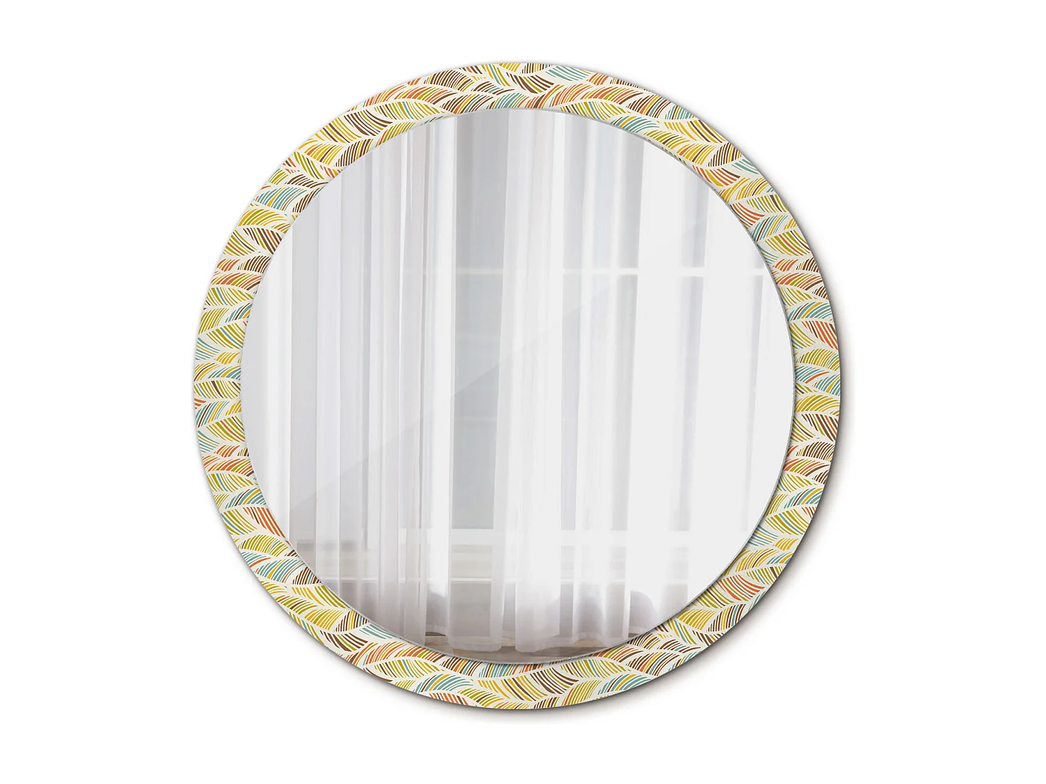 Decoratieve ronde spiegel - Abstract - 100 cm