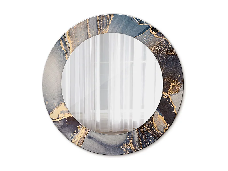 Dekorativer runder Spiegel - Abstrakte Gemälde - 50 cm