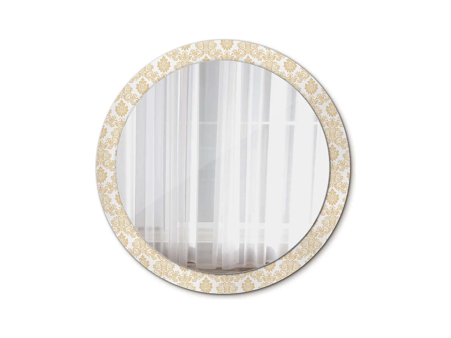 Specchio rotondo decorativo - Motivo barocco - 90 cm