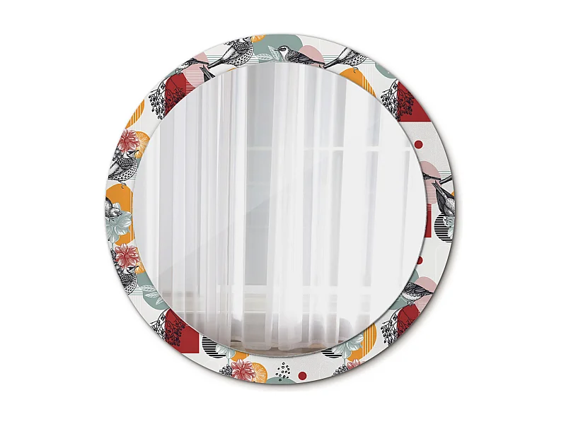 Runder dekorativer Spiegel - Vintage Patki - 90 cm