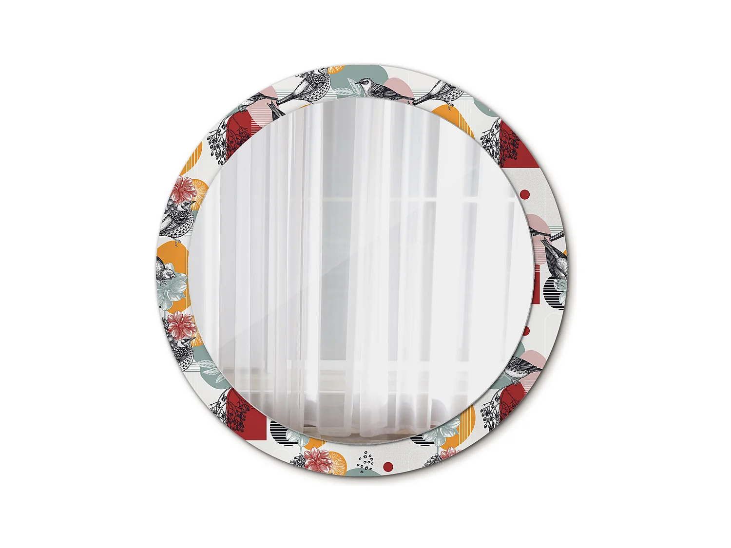 Runder dekorativer Spiegel - Vintage Patki - 90 cm