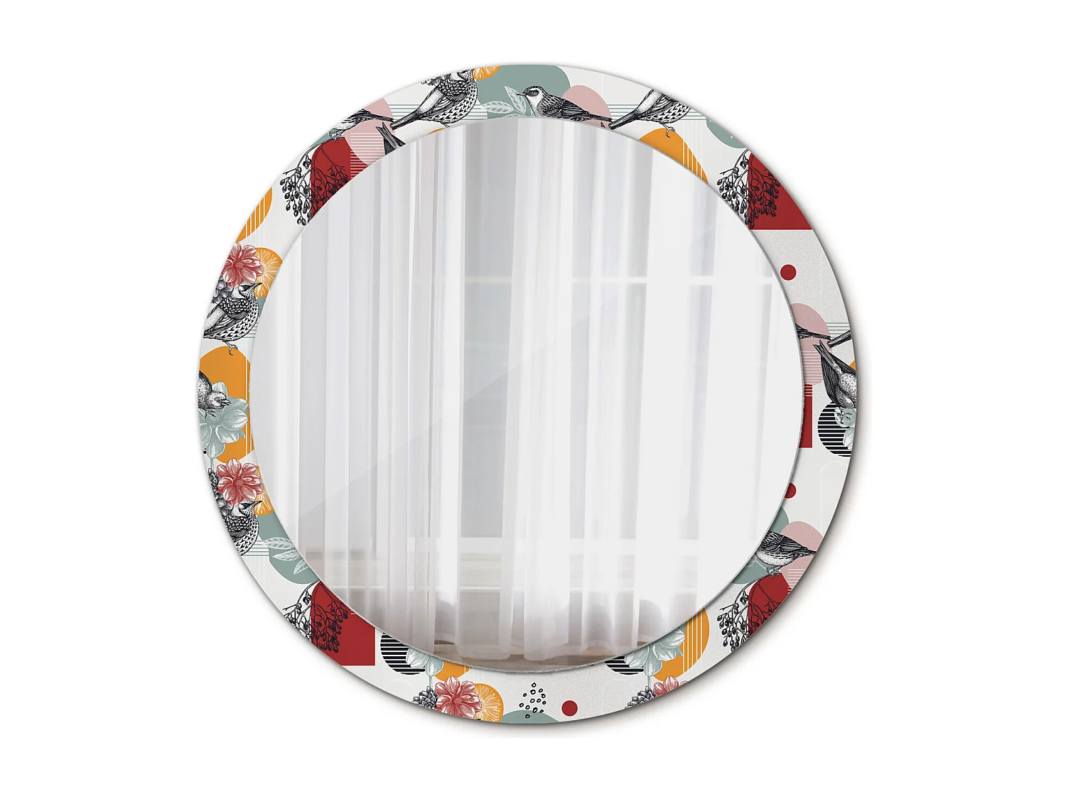 Runder dekorativer Spiegel - Vintage Patki - 90 cm