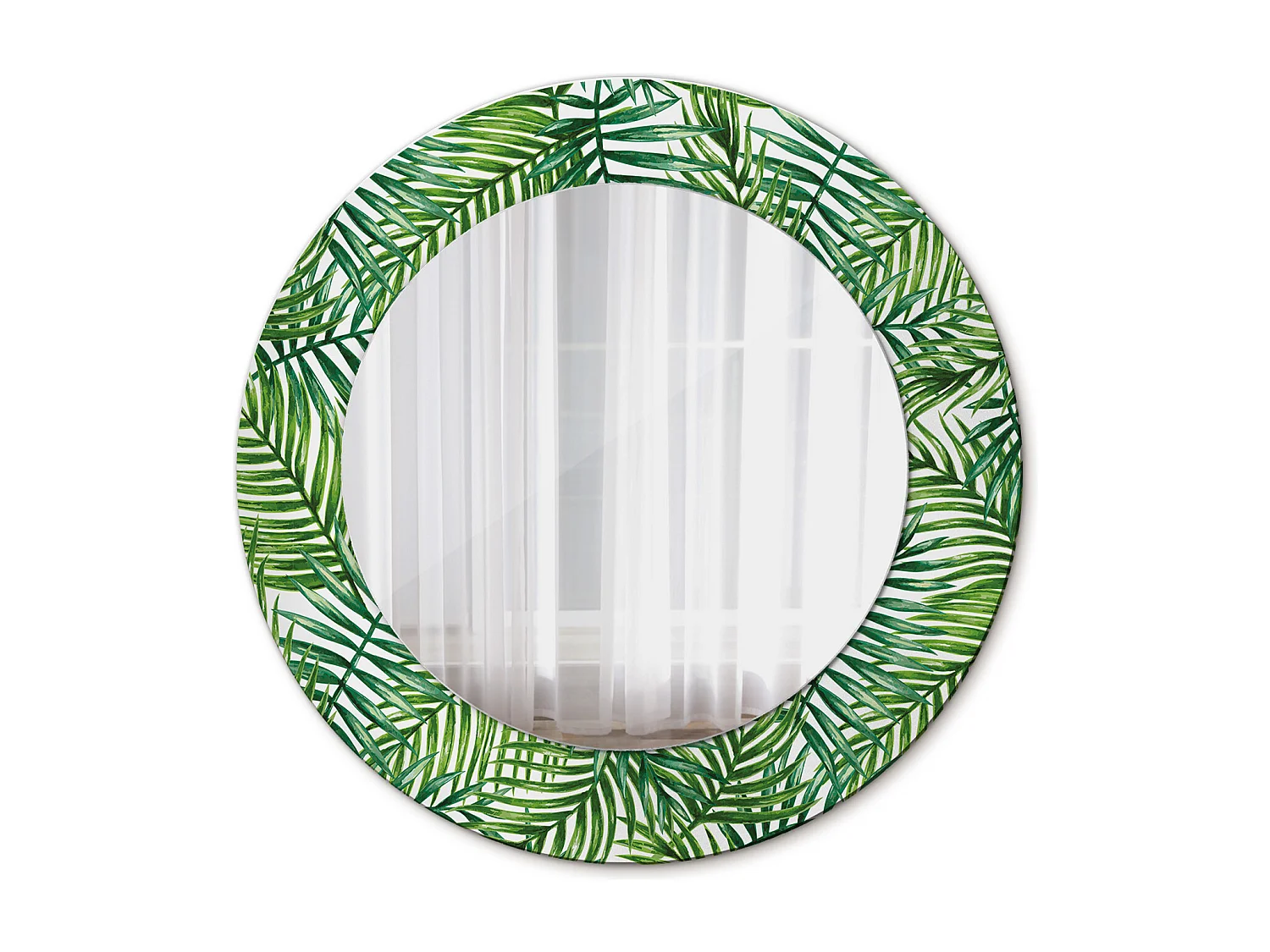 Ronde decoratieve spiegel – Tropische Palm – 50 cm