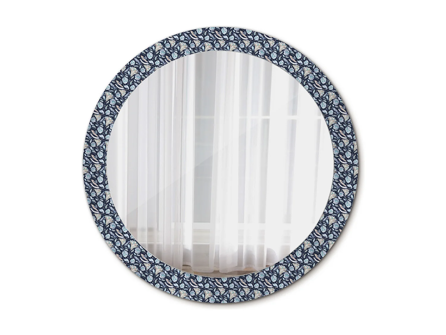 Miroir rond décoratif - Motif Boho - 80 cm