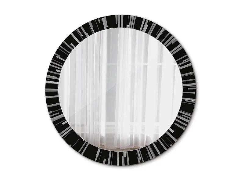 Dekorativer runder Spiegel - Strahlende Komposition - 80 cm