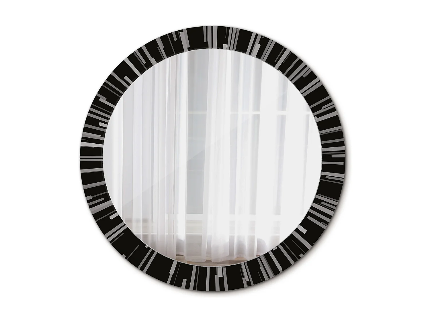 Dekorativer runder Spiegel - Strahlende Komposition - 80 cm
