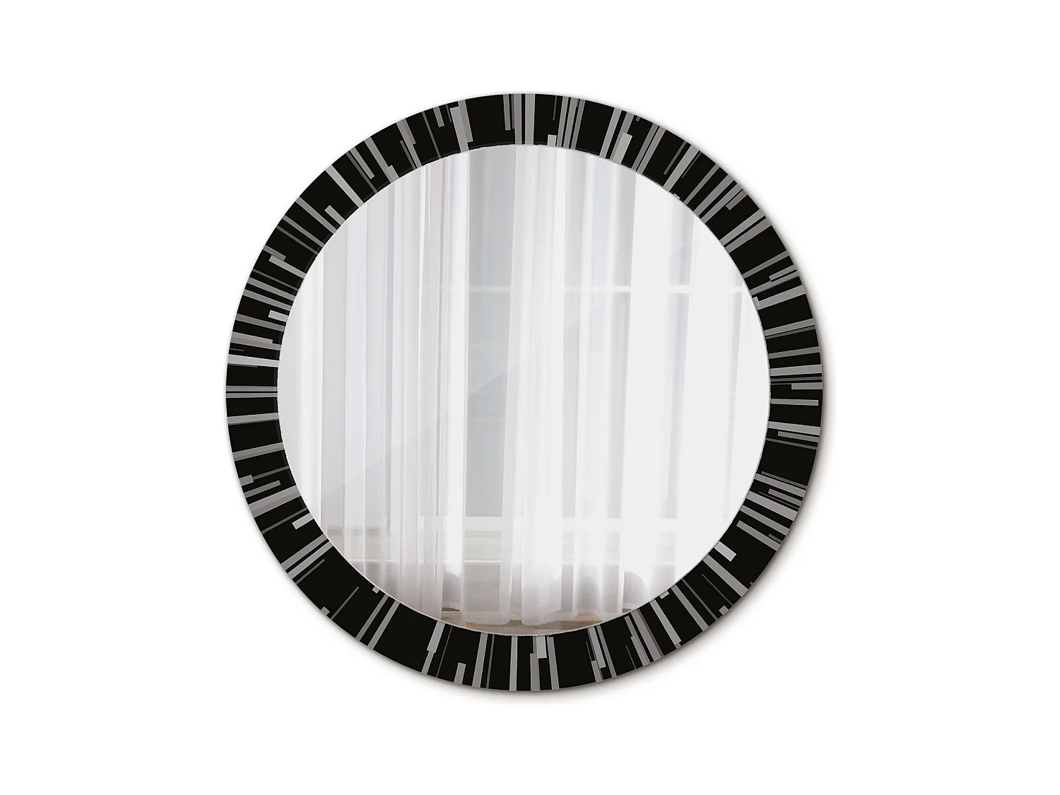 Decoratieve ronde spiegel - Stralende compositie - 80 cm