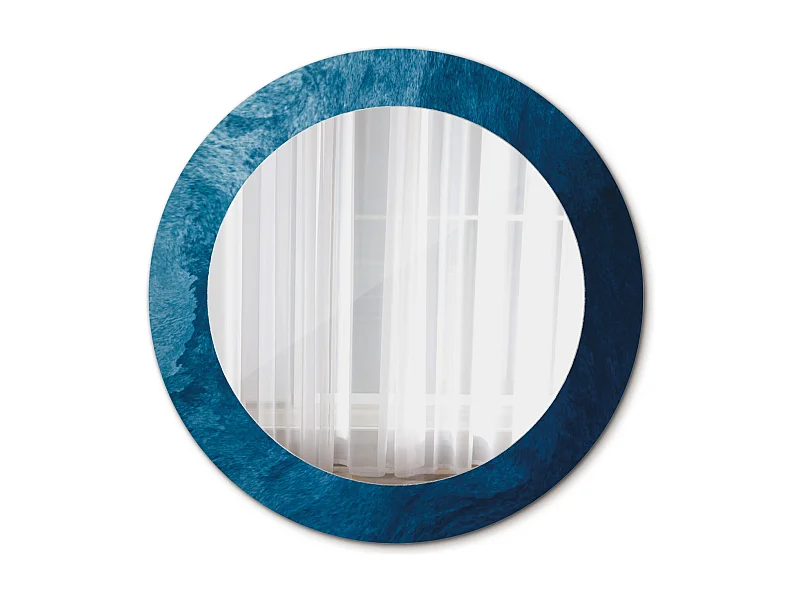 Miroir rond décoratif - Art abstrait - 70 cm