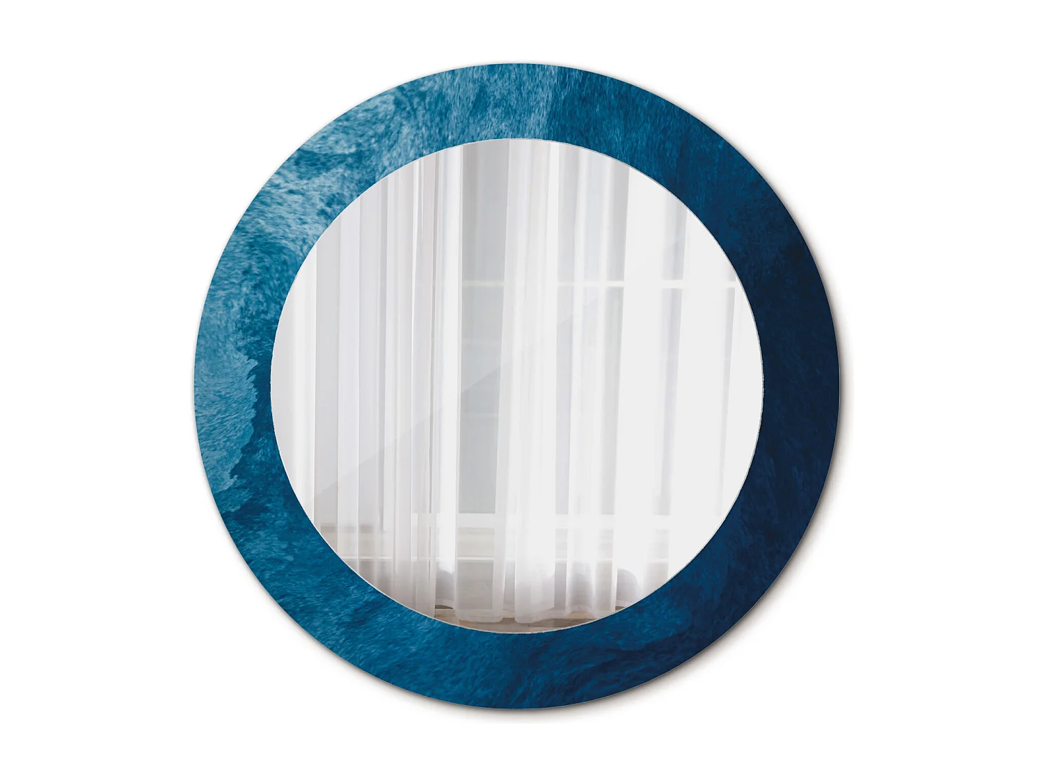 Miroir rond décoratif - Art abstrait - 70 cm