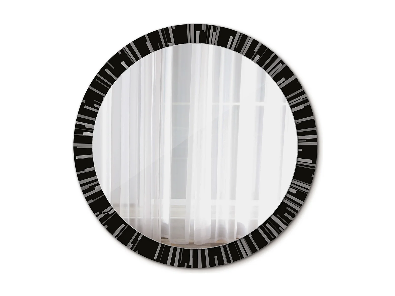 Dekorativer runder Spiegel - Strahlende Komposition - 90 cm