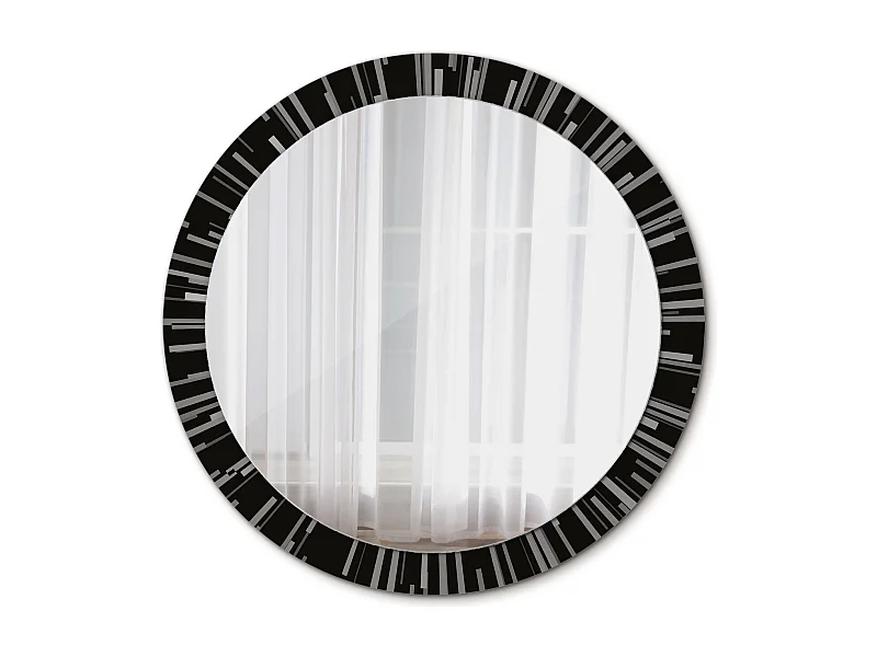 Dekorativer runder Spiegel - Strahlende Komposition - 90 cm