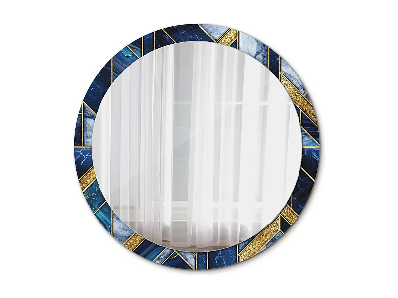 Ronde Decoratieve Spiegel – Modern Marmer – 100 cm