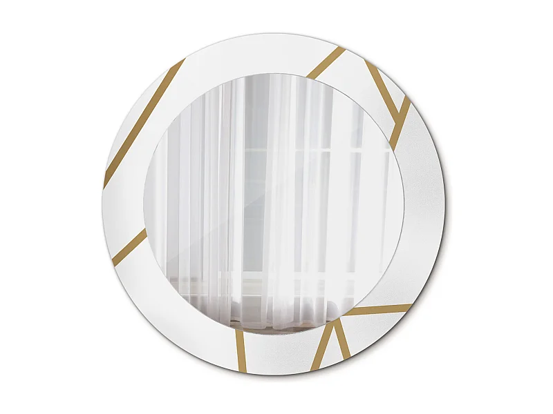 Ronde decoratieve spiegel - Lineaire compositie - 60 cm