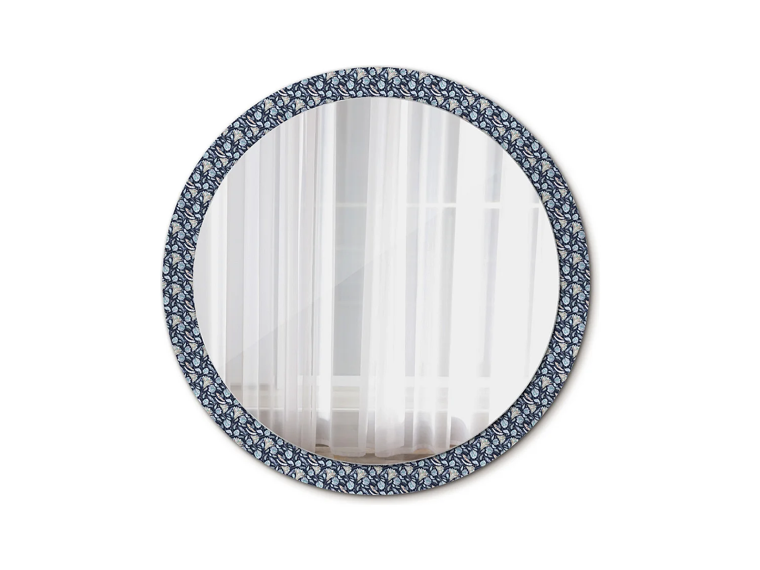 Miroir rond décoratif - Motif Boho - 100 cm