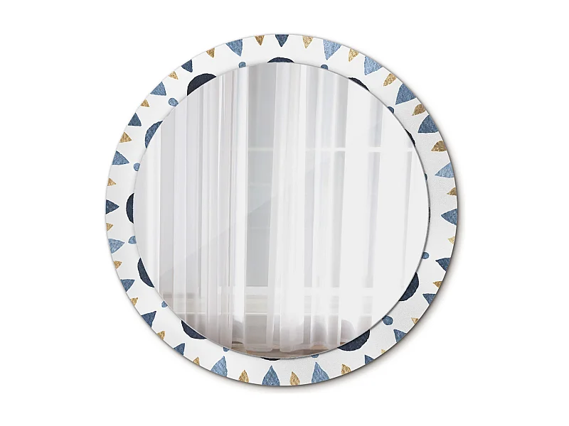 Miroir rond décoratif - Mandala lune - 90 cm