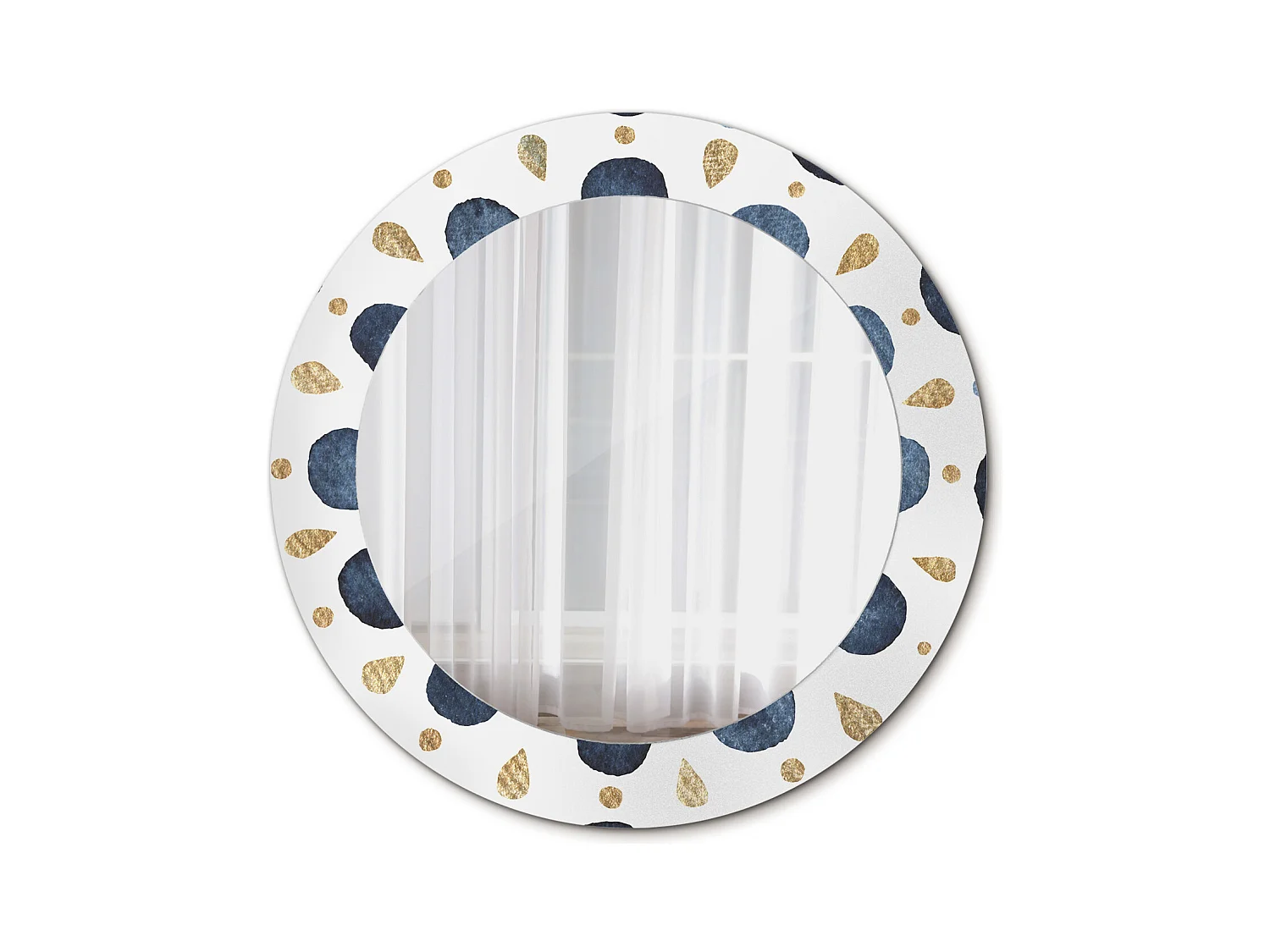 Specchio rotondo decorativo - Mandala luna - 60 cm
