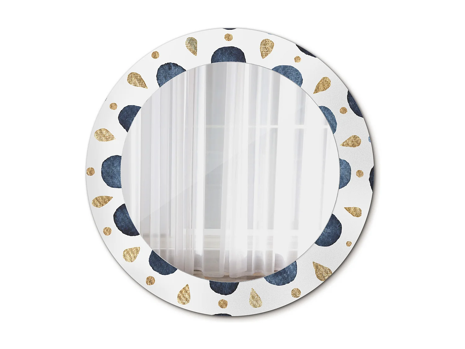 Dekorativer runder Spiegel - Mandala-Mond - 60 cm