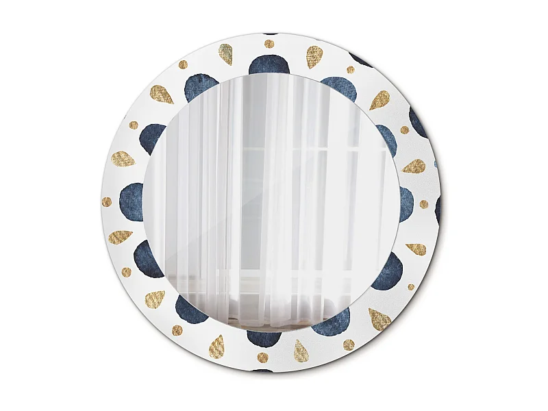 Dekorativer runder Spiegel - Mandala-Mond - 60 cm