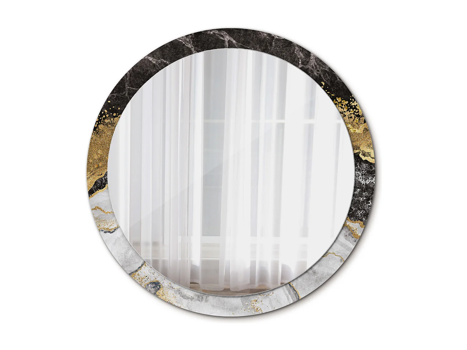 Dekorativer runder Spiegel - Marble Loft - 100 cm