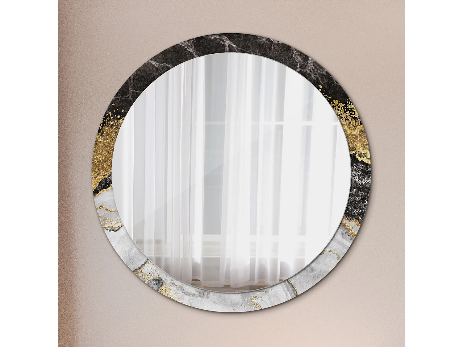 Dekorativer runder Spiegel - Marble Loft - 100 cm