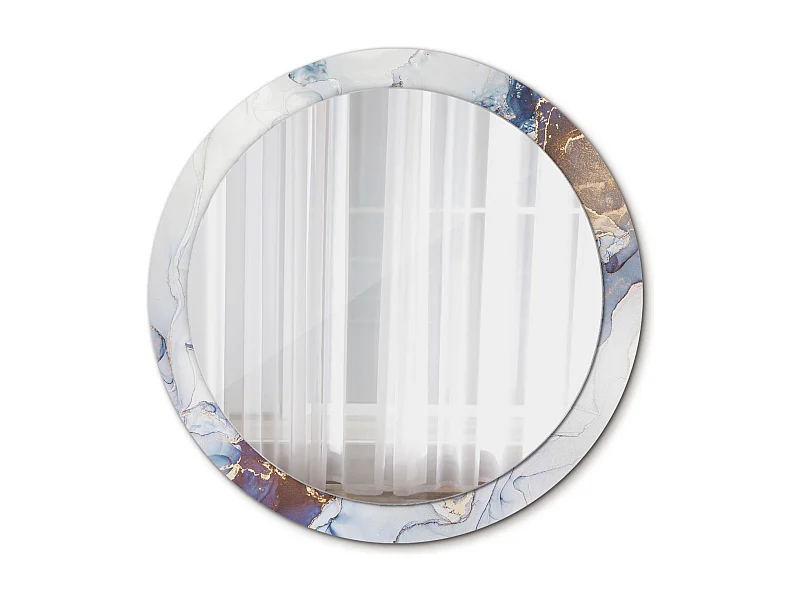 Dekorativer runder Spiegel - Abstrakte Kunst - 90 cm