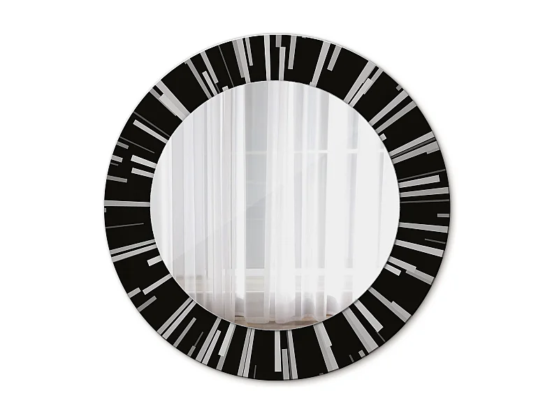Dekorativer runder Spiegel - Strahlende Komposition - 50 cm