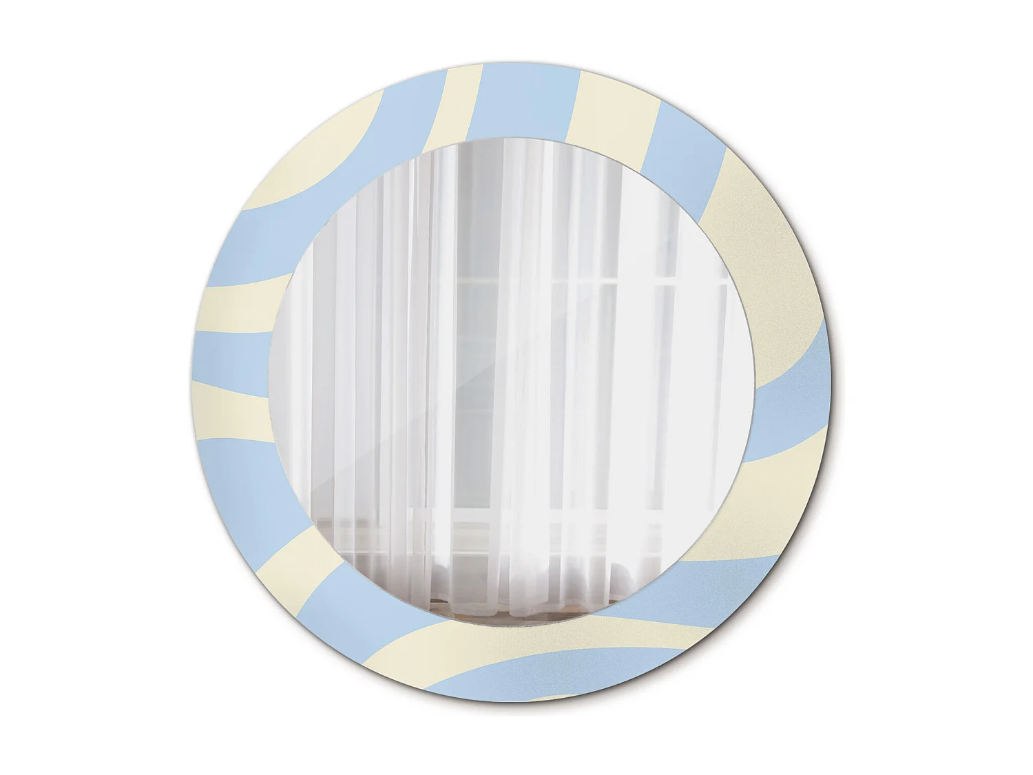 Decoratieve ronde spiegel - abstracte vorm - 60 cm