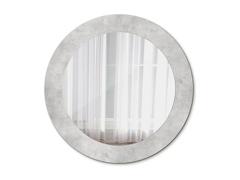 Ronde decoratieve spiegel - betonstructuur - 60 cm