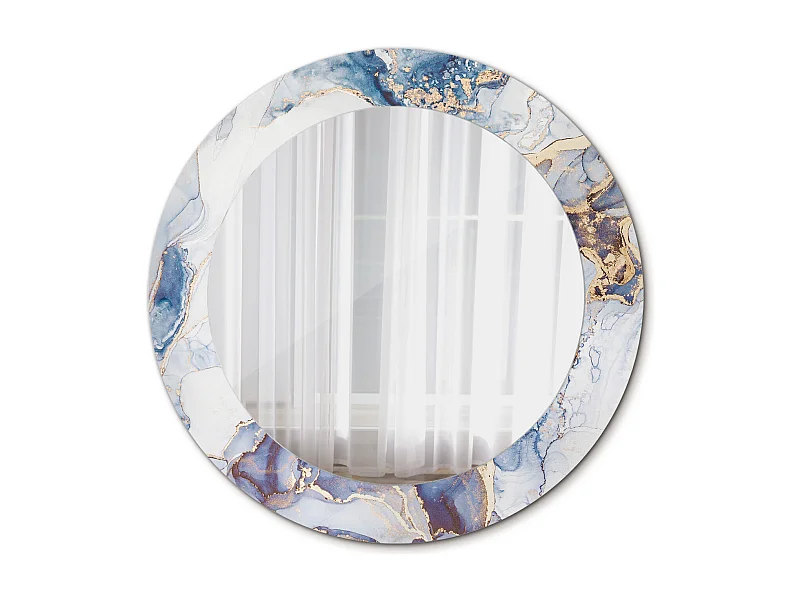 Miroir rond décoratif - Art abstrait - 60 cm