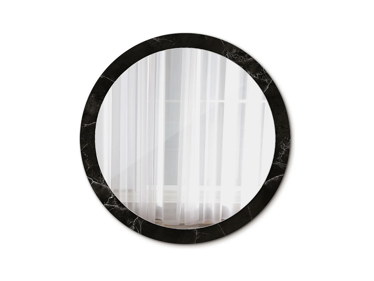 Decoratieve ronde spiegel – marmersteen – 100 cm
