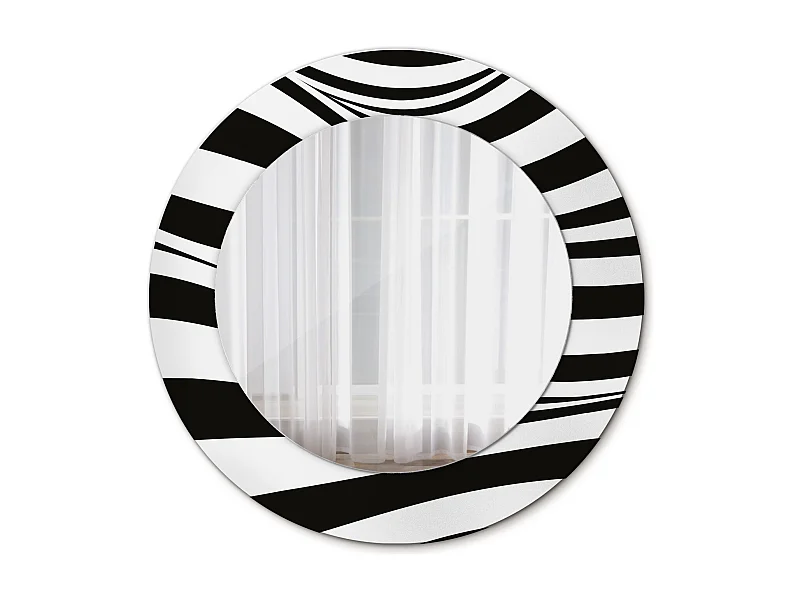 Dekorativer runder Spiegel - Abstrakte Welle - 50 cm