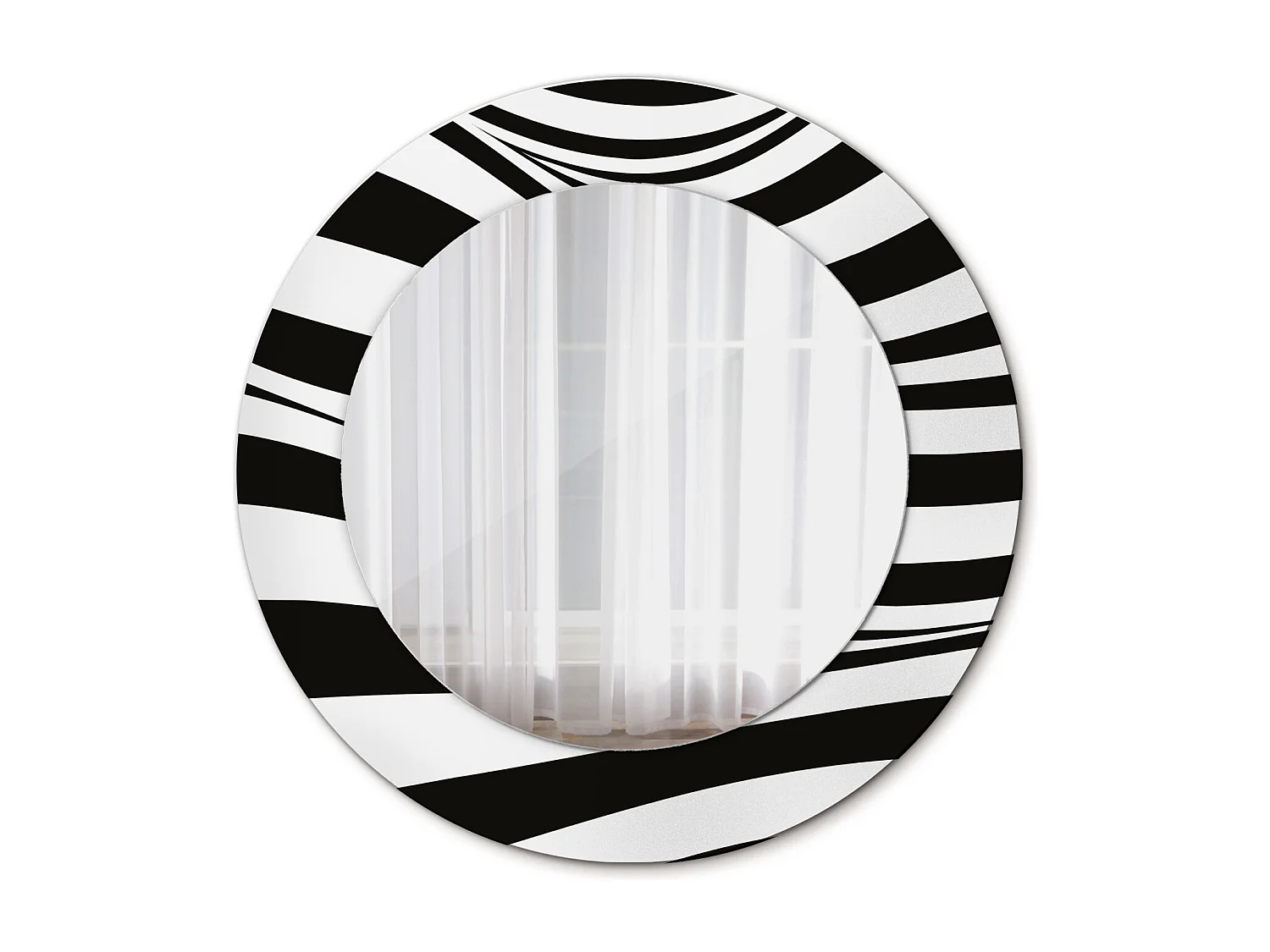 Dekorativer runder Spiegel - Abstrakte Welle - 50 cm