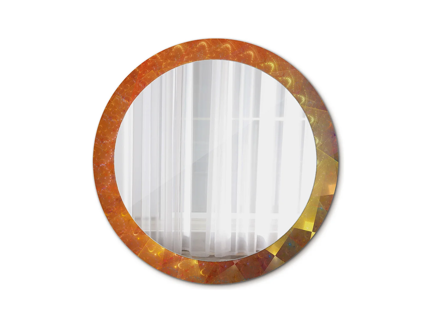 Specchio rotondo decorativo - Astrazione a spirale - 80 cm