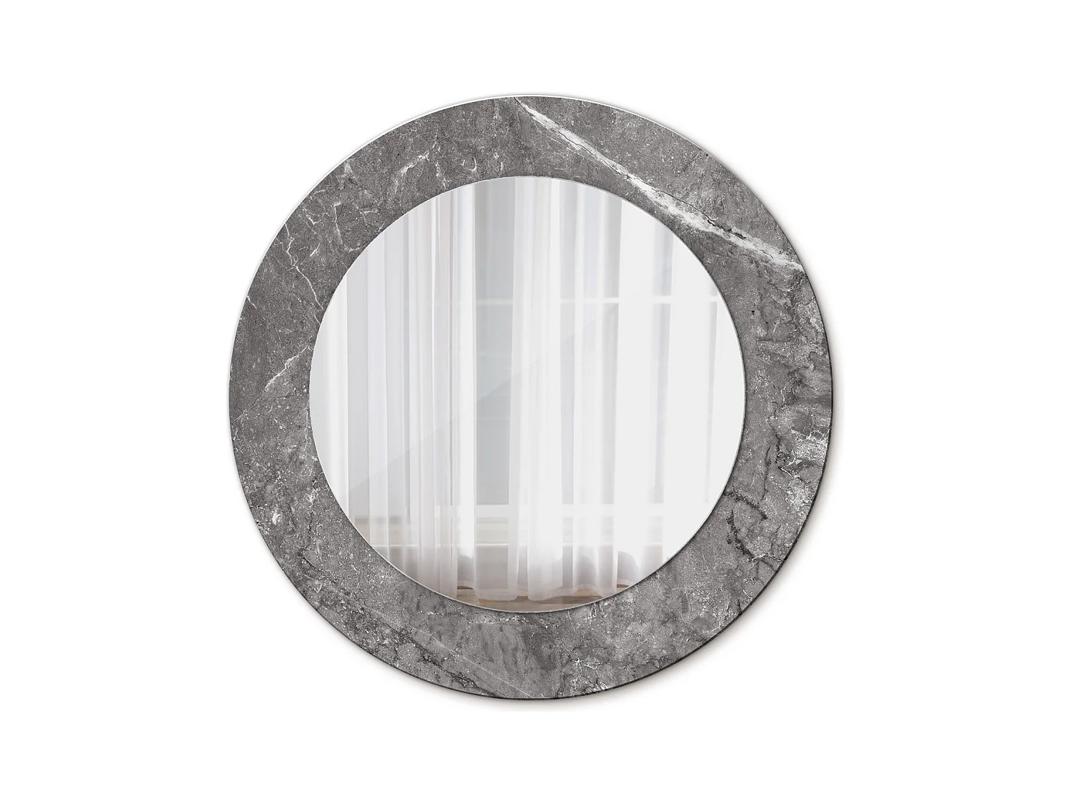 Specchio rotondo decorativo - Marmo rustico - 50 cm