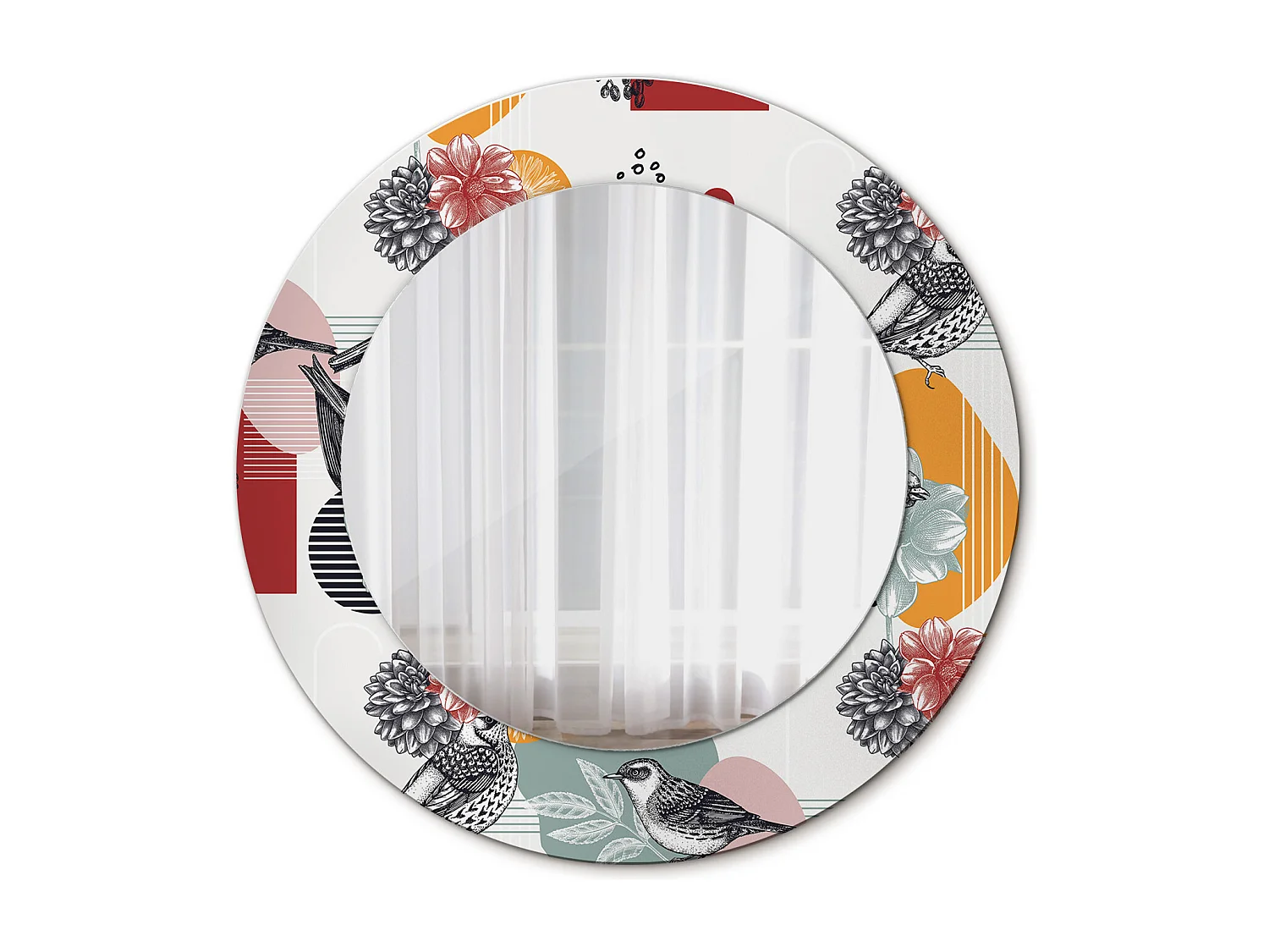 Miroir rond décoratif - Vintage Patki - 50 cm