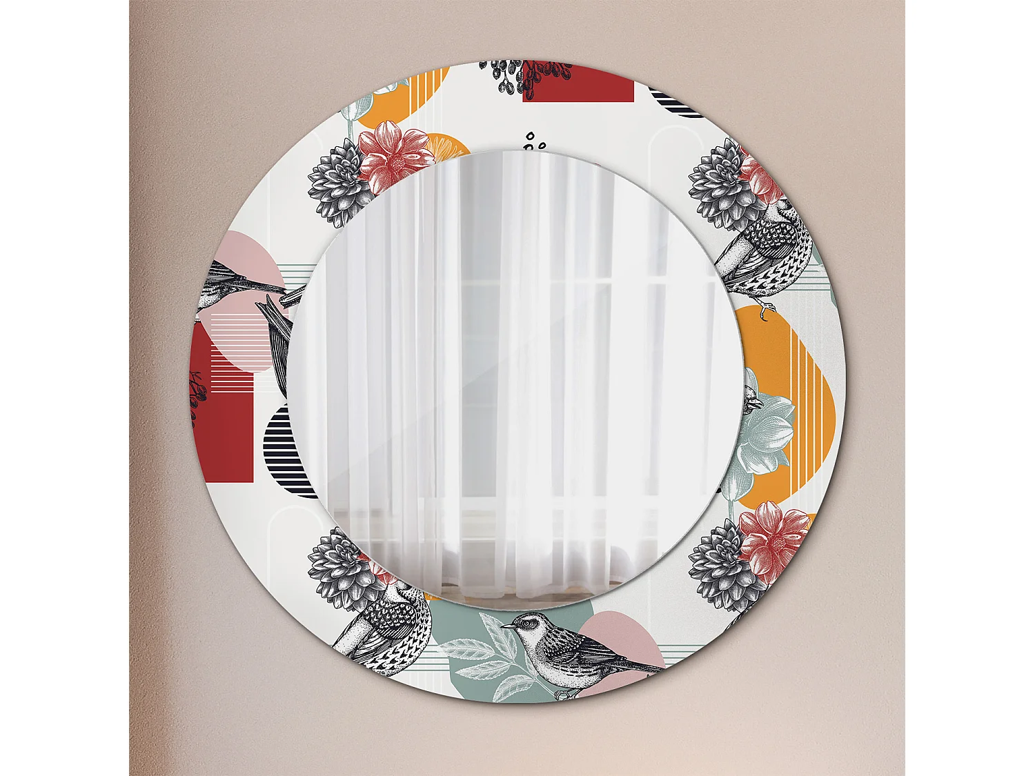 Miroir rond décoratif - Vintage Patki - 50 cm