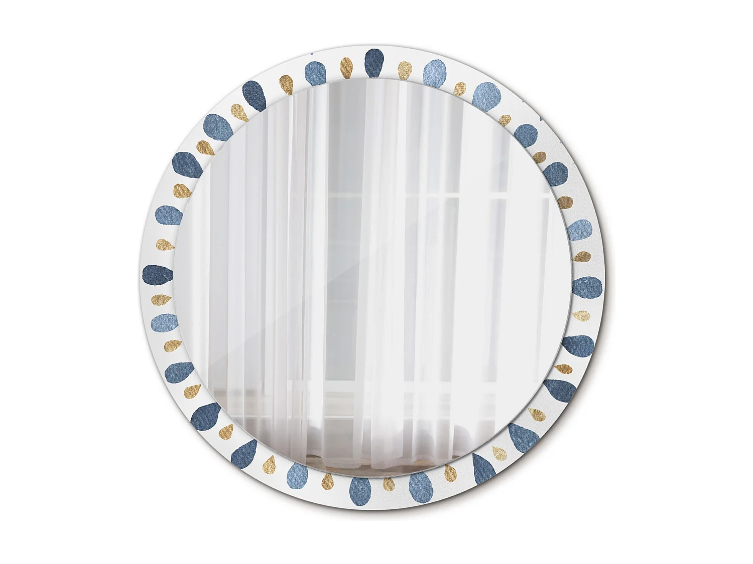 Dekorativer runder Spiegel - Mandala-Mond - 100 cm