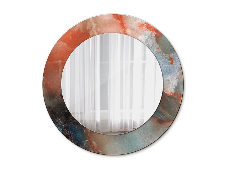 Runder dekorativer Spiegel – Onyx-Marmor – 50 cm