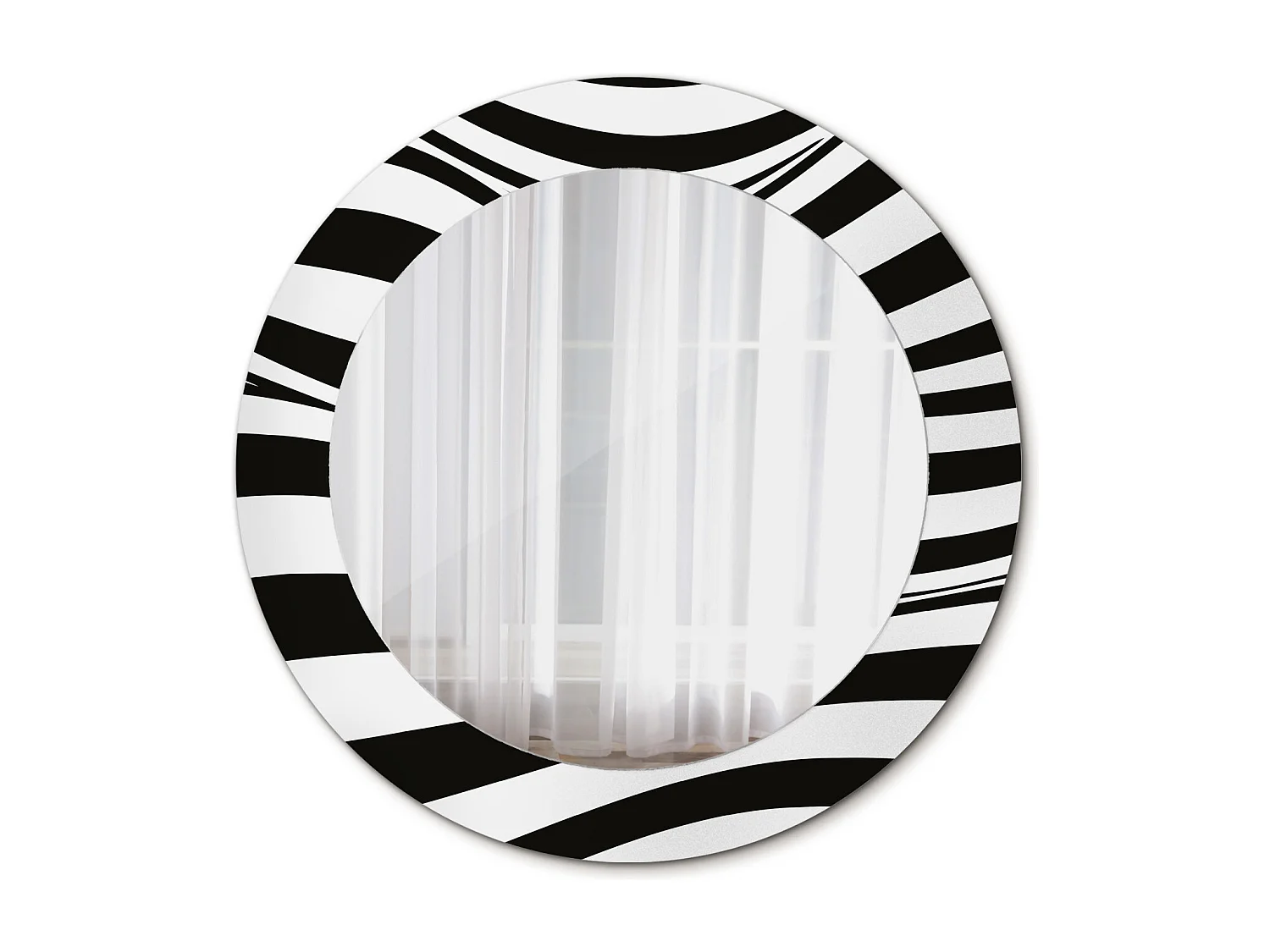 Dekorativer runder Spiegel - Abstrakte Welle - 60 cm