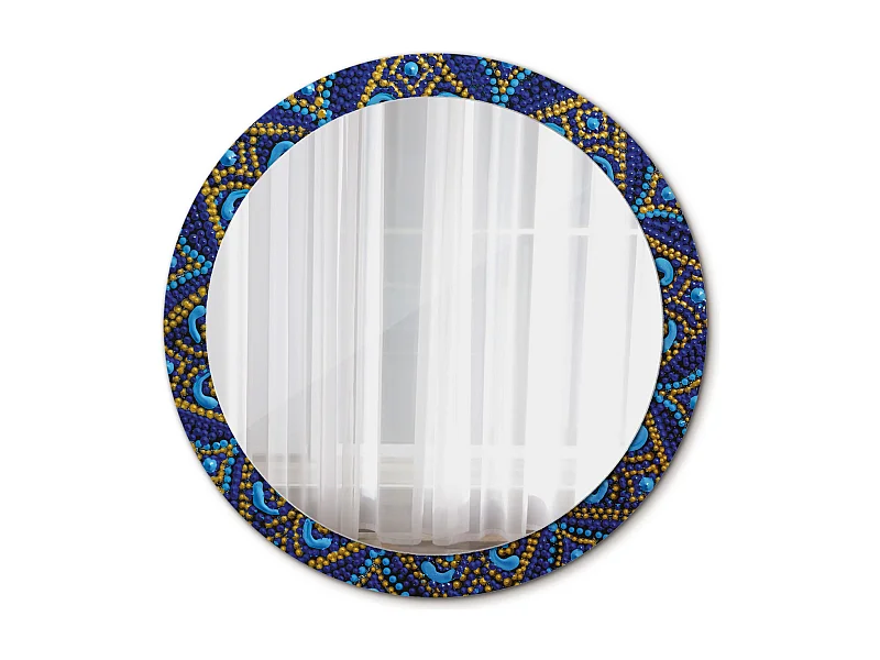 Dekorativer runder Spiegel - Karnevalsmotiv - 90 cm