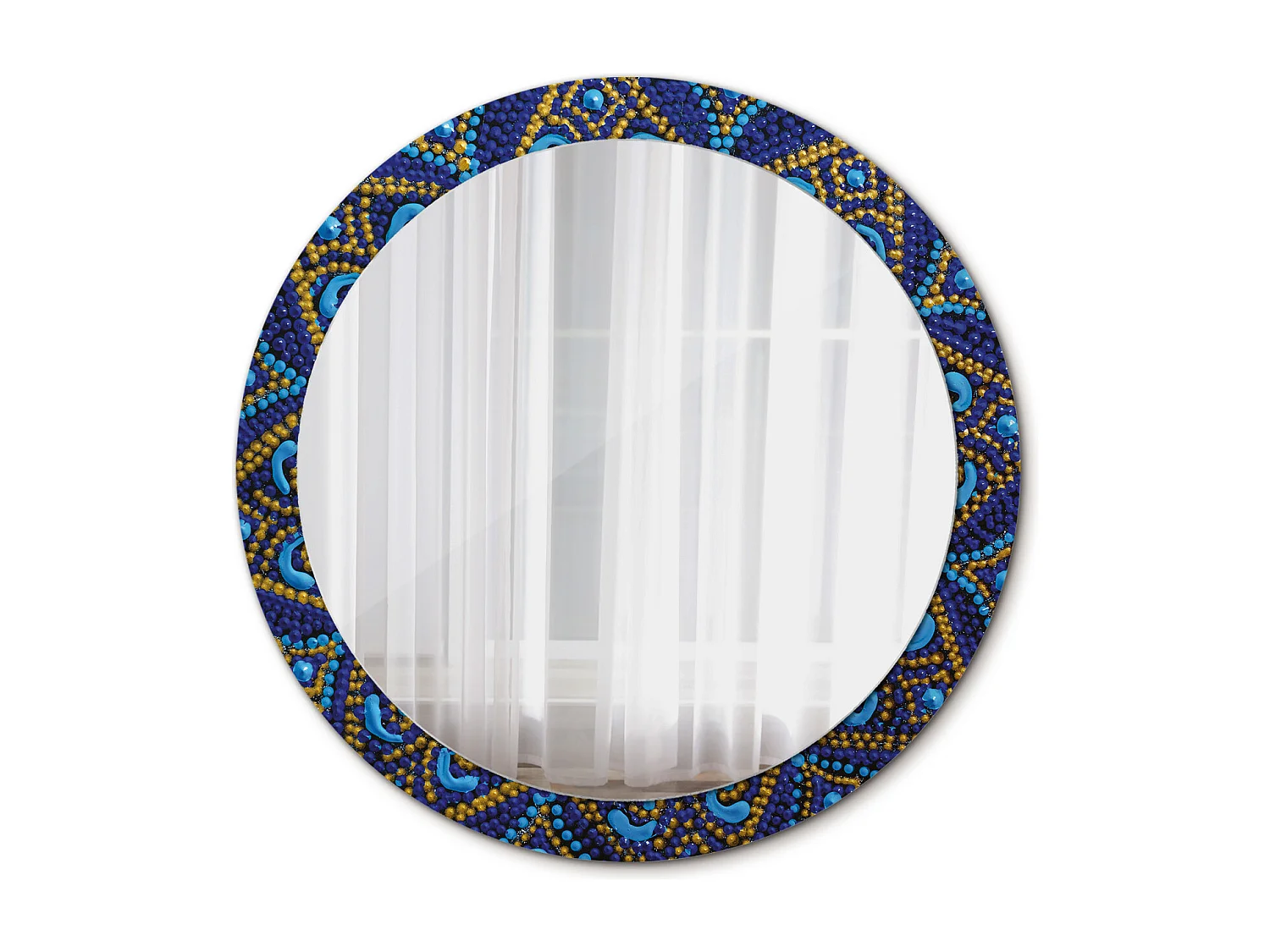 Dekorativer runder Spiegel - Karnevalsmotiv - 90 cm