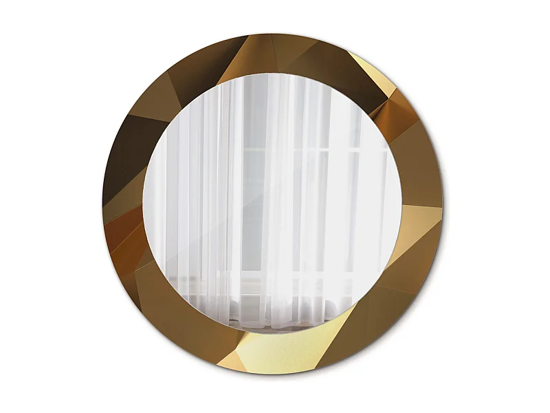 Dekorativer runder Spiegel - Geometrisches Muster - 60 cm