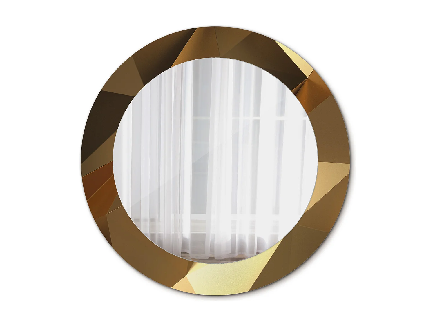 Dekorativer runder Spiegel - Geometrisches Muster - 60 cm