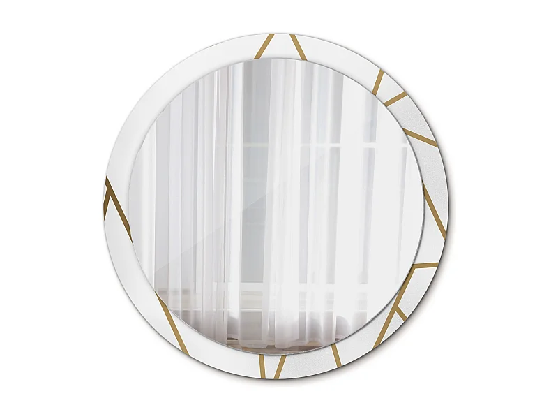 Runder dekorativer Spiegel - Lineare Komposition - 100 cm