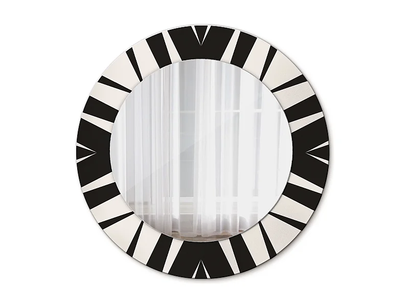 Miroir rond décoratif - Géométrie abstraite - 50 cm