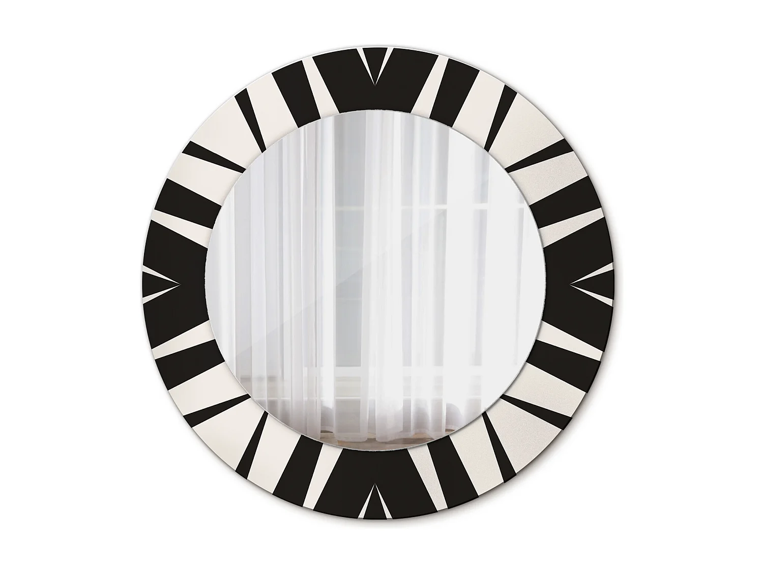 Miroir rond décoratif - Géométrie abstraite - 50 cm