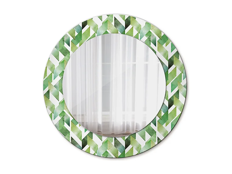 Dekorativer runder Spiegel – Chevrons – 50 cm