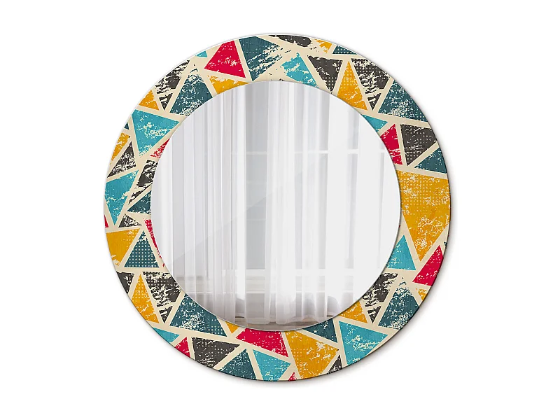 Dekorativer runder Spiegel - Retro-Komposition - 50 cm